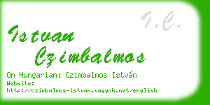 istvan czimbalmos business card